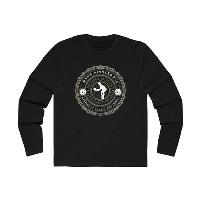 MEN'S PICKLEBALL MEDALLION (FRONT & BACK), Men's Long Sleeve Crew Tee