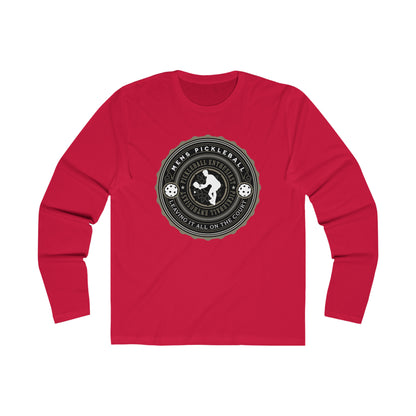 MEN'S PICKLEBALL MEDALLION (FRONT & BACK), Men's Long Sleeve Crew Tee