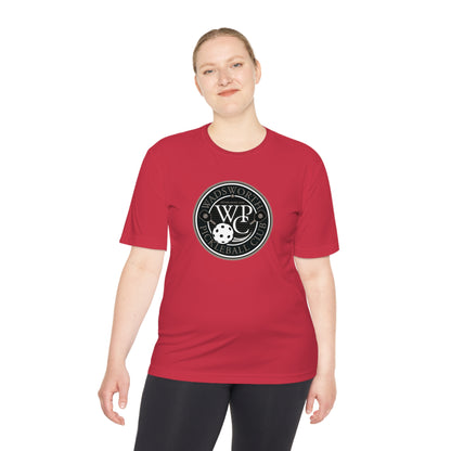WPC GRAY LOGO SPORT-TEK (FRONT & PICKLEBALL BACK) - Unisex Moisture Wicking Tee