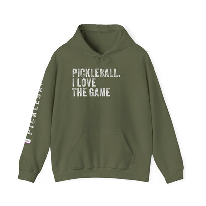 PICKLEBALL. I LOVE THE GAME. Unisex Heavy Blend™ Hooded Sweatshirt