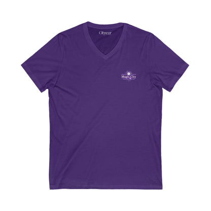 MCPC LOGO (FRONT ONLY) Unisex Jersey Short Sleeve V-Neck Tee