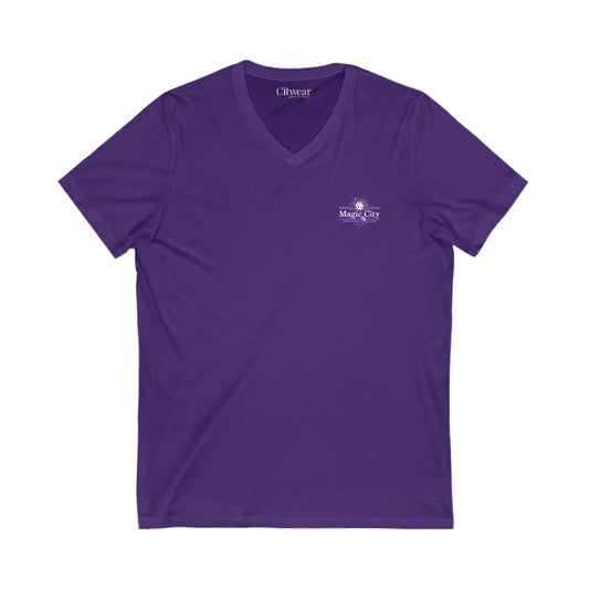 MCPC LOGO (FRONT ONLY) Unisex Jersey Short Sleeve V-Neck Tee