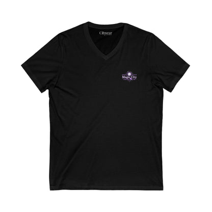 MCPC LOGO (FRONT ONLY) Unisex Jersey Short Sleeve V-Neck Tee