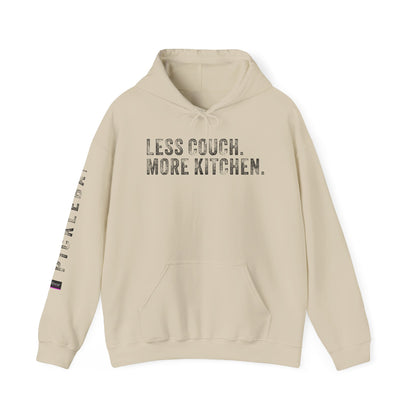 LESS COUCH. MORE KITCHEN, Unisex Heavy Blend™ Hooded Sweatshirt