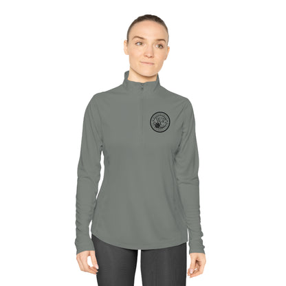 WPC BLACK-WHITE LOGO LADIES SPORT-TEK (FRONT & PICKLEBALL BACK) - Ladies Quarter-Zip Pullover