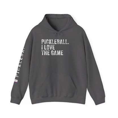 PICKLEBALL. I LOVE THE GAME. Unisex Heavy Blend™ Hooded Sweatshirt
