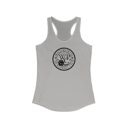 WPC WHITE-BLACK LOGO (FRONT ONLY) - Women's Ideal Racerback Tank