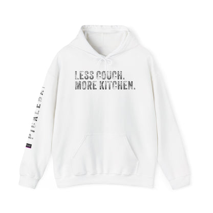 LESS COUCH. MORE KITCHEN, Unisex Heavy Blend™ Hooded Sweatshirt
