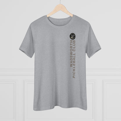 WPC VERTICAL GRAY WHITE, Relaxed Fit Women's T-shirt