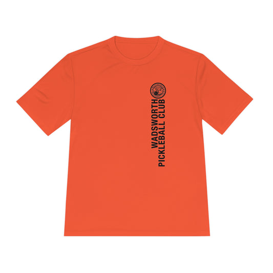 WPC BLACK VERTICAL LOGO SPORT-TEK (FRONT & LOGO BACK) - Unisex Moisture Wicking Tee