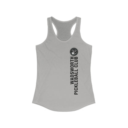 WPC GRAY VERTICAL LOGO (FRONT ONLY) Women's Ideal Racerback Tank