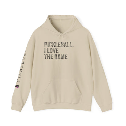 PICKLEBALL. I LOVE THE GAME. Unisex Heavy Blend™ Hooded Sweatshirt