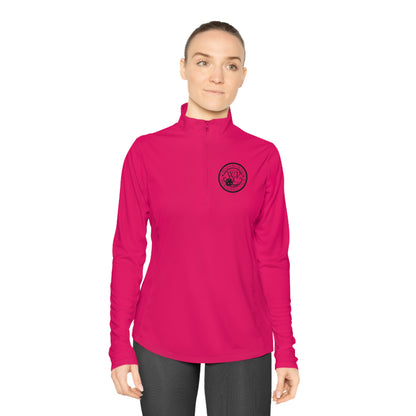 WPC BLACK-WHITE LOGO LADIES SPORT-TEK (FRONT & PICKLEBALL BACK) - Ladies Quarter-Zip Pullover