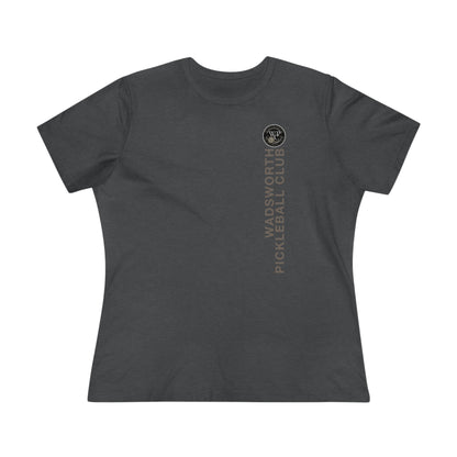 WPC VERTICAL GRAY WHITE, Relaxed Fit Women's T-shirt