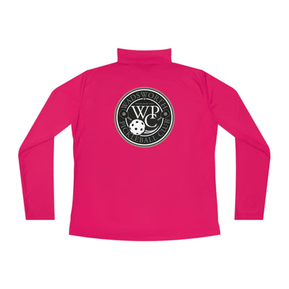 WPC CIRCULAR GRAY LOGOS LADIES SPORT-TEK (FRONT & BACK) - Ladies Quarter-Zip Pullover