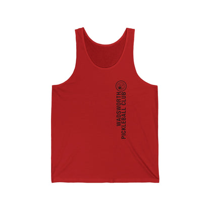 WPC WHITE-BLACK VERTICAL LOGO (FRONT & PICKLEBALL BACK) - Unisex Jersey Tank