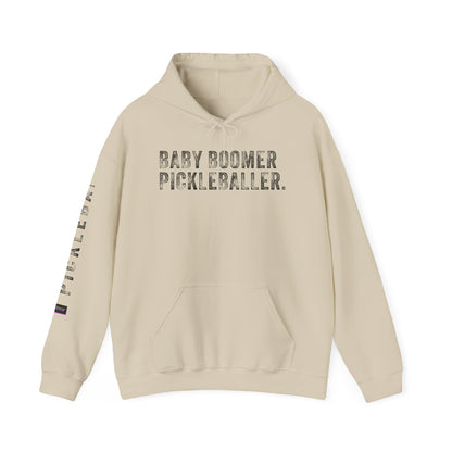 BABY BOOMER PICKLEBALLER, Unisex Heavy Blend™ Hooded Sweatshirt