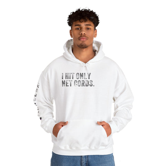 I HIT ONLY NET CORDS, Unisex Heavy Blend™ Hooded Sweatshirt