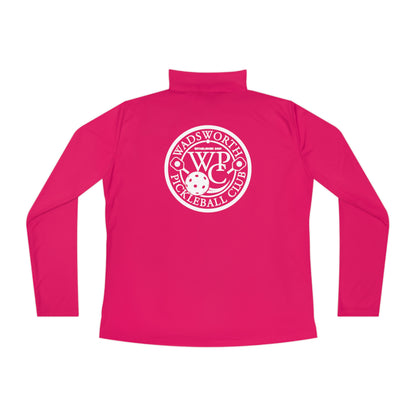 WPC BLACK-WHITE LOGOS LADIES SPORT-TEK (FRONT & BACK) - Ladies Quarter-Zip Pullover
