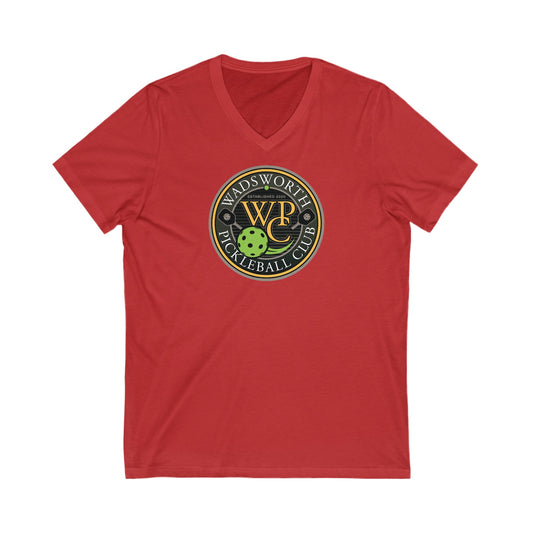 WPC COLOR LOGO  (FRONT ONLY) - Unisex Jersey Short Sleeve V-Neck Tee