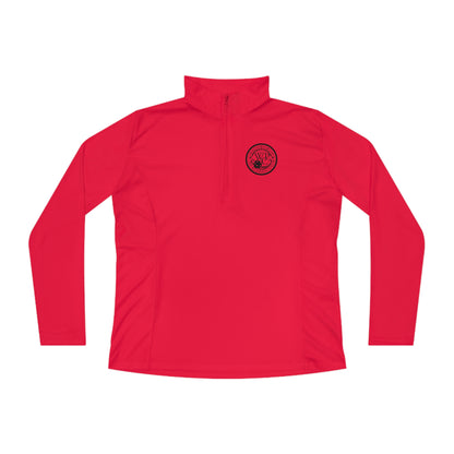 WPC BLACK-WHITE LOGO LADIES SPORT-TEK (FRONT & PICKLEBALL BACK) - Ladies Quarter-Zip Pullover