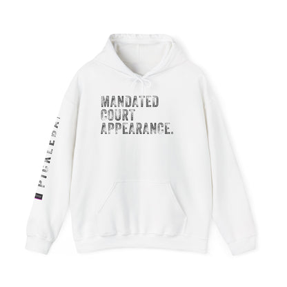 MANDATED COURT APPEARANCE, Unisex Heavy Blend™ Hooded Sweatshirt