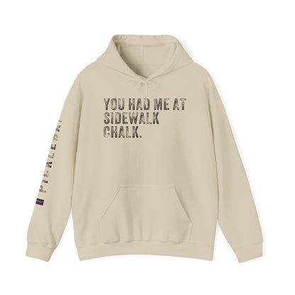 YOU HAD ME AT SIDEWALK CHALK, Unisex Heavy Blend™ Hooded Sweatshirt