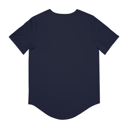 VINTAGE PICKLEBALLER 1962 (FRONT & BACK) - Men's Curved-Hem Jersey T-Shirt