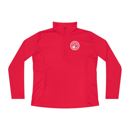 WPC BLACK-WHITE LOGOS LADIES SPORT-TEK (FRONT & BACK) - Ladies Quarter-Zip Pullover