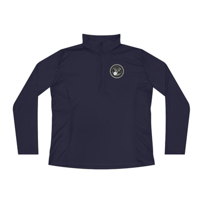 WPC CIRCULAR GRAY LOGOS LADIES SPORT-TEK (FRONT & BACK) - Ladies Quarter-Zip Pullover
