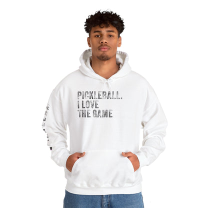 PICKLEBALL. I LOVE THE GAME. Unisex Heavy Blend™ Hooded Sweatshirt