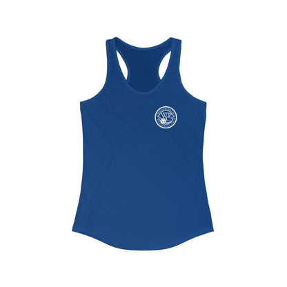 WPC WHITE-BLACK POCKET LOGO (FRONT ONLY) Women's Ideal Racerback Tank