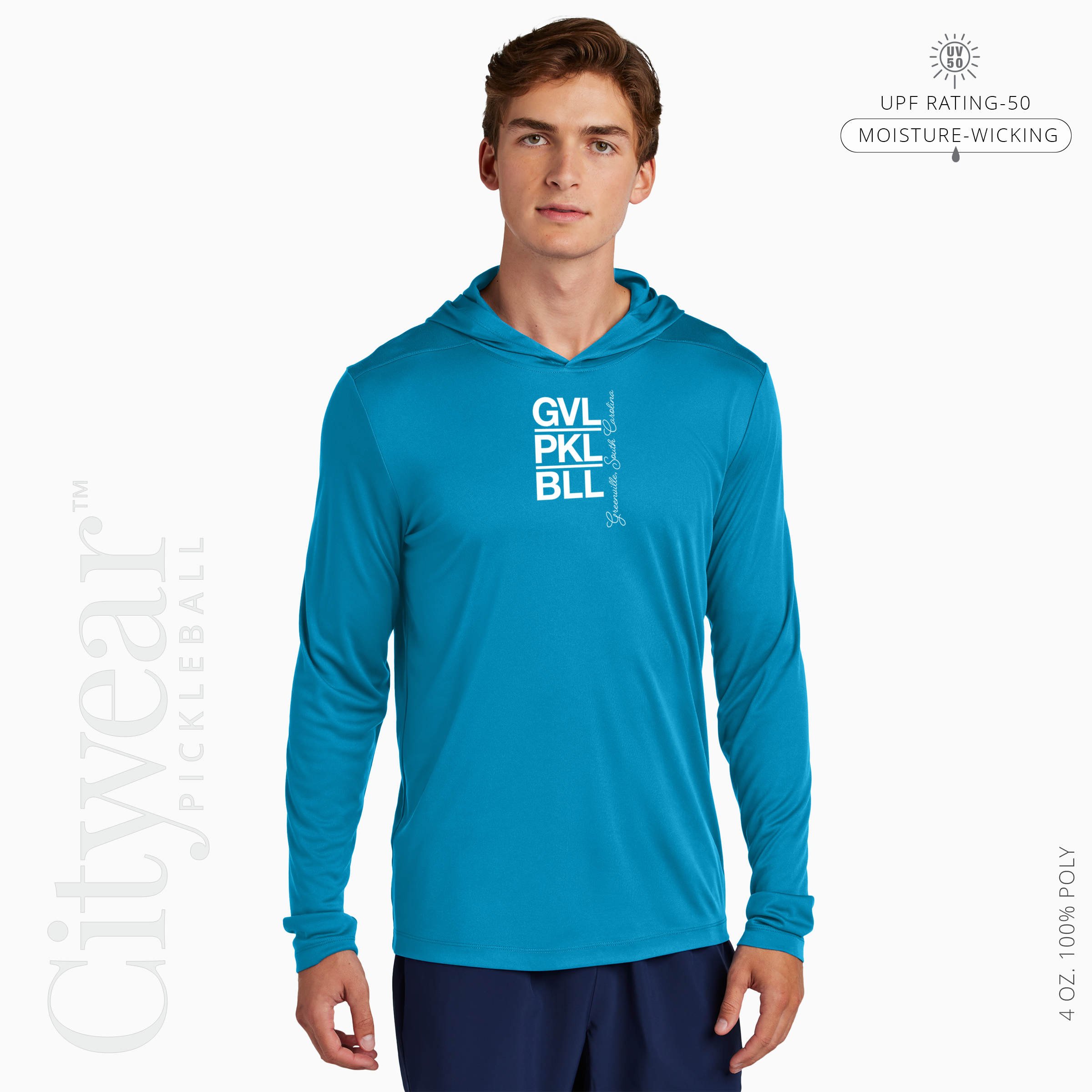 Men's UV Long Sleeve Hoodie-GVL