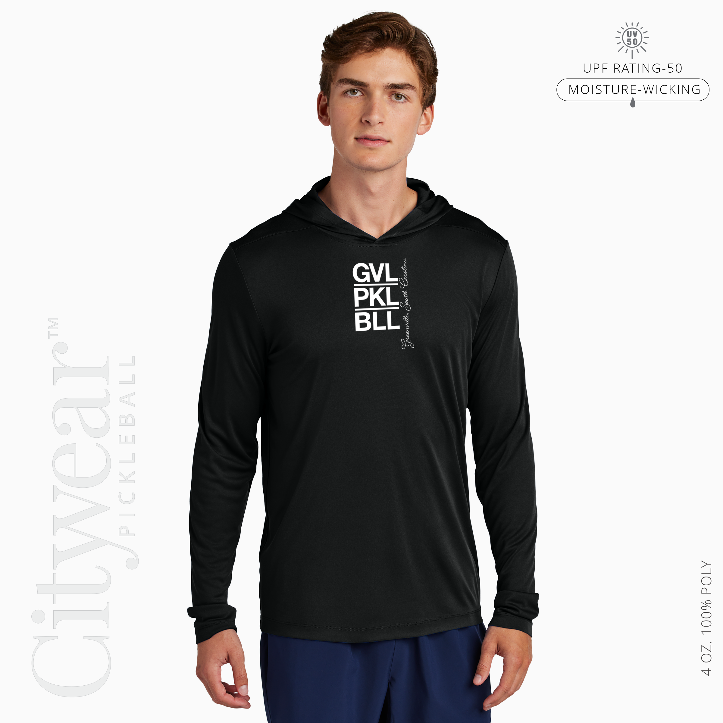 Men's UV Long Sleeve Hoodie-GVL