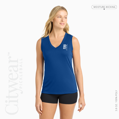 Women's V-Neck Sleeveless T-Shirt-GVL