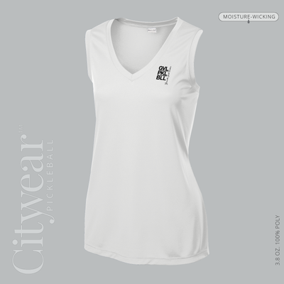 Women's V-Neck Sleeveless T-Shirt-GVL