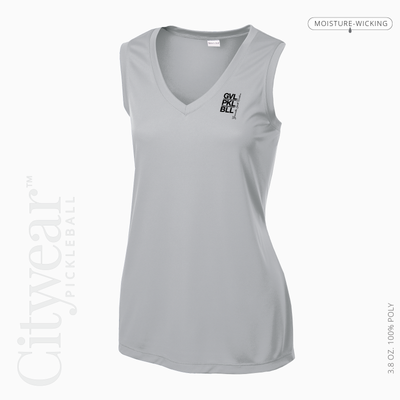 Women's V-Neck Sleeveless T-Shirt-GVL