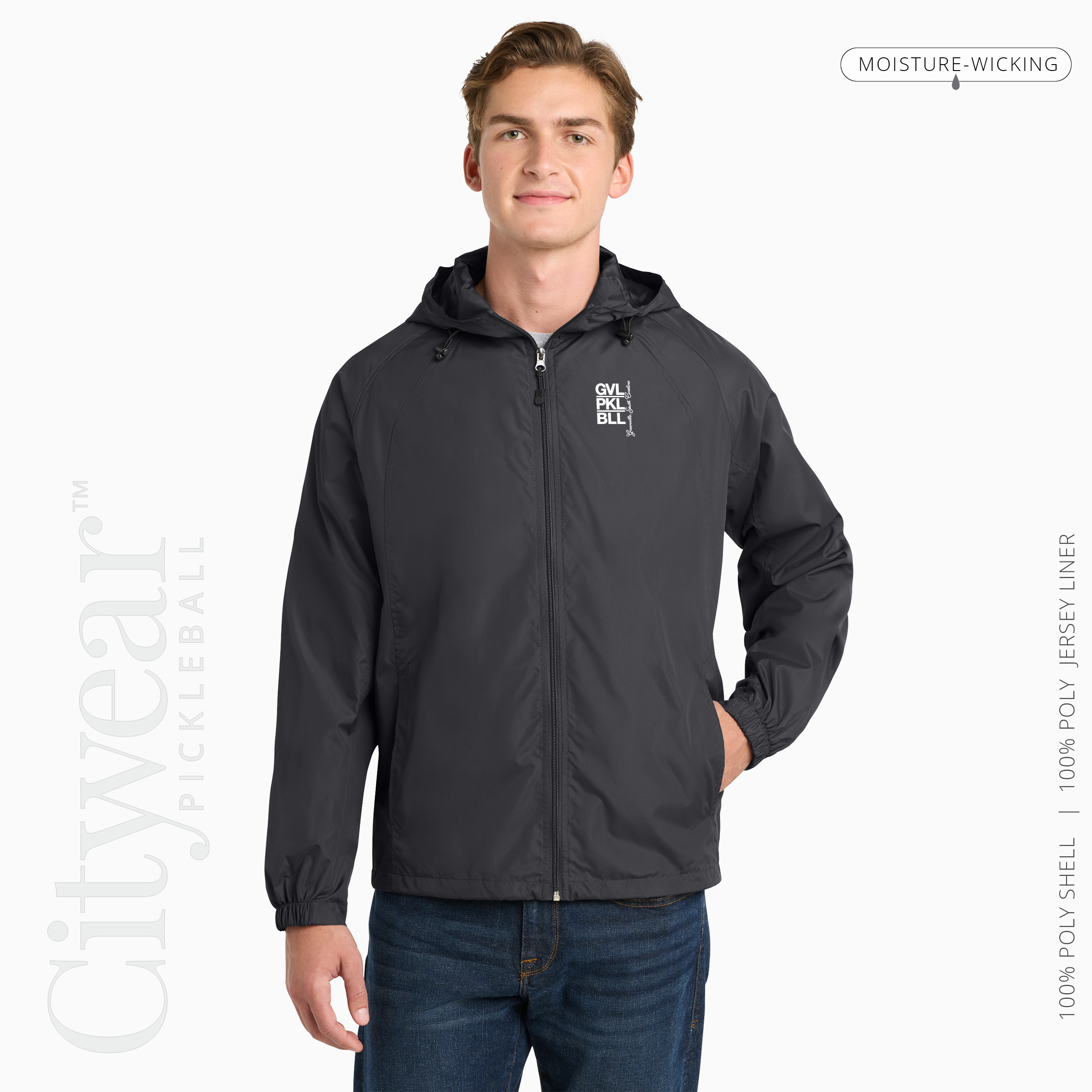 Men's Hooded Raglan Jacket-GVL