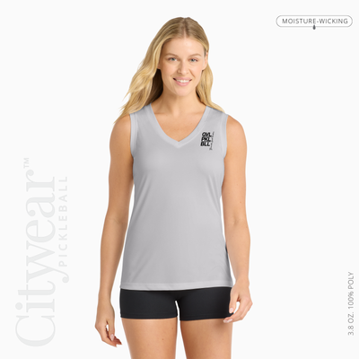 Women's V-Neck Sleeveless T-Shirt-GVL