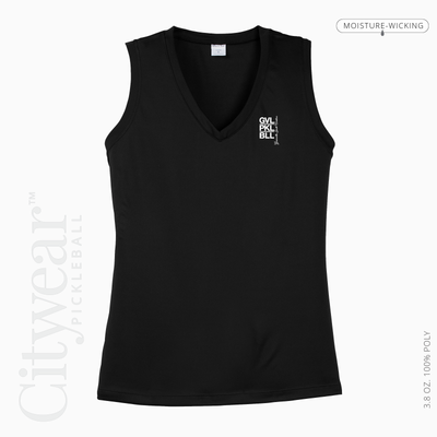 Women's V-Neck Sleeveless T-Shirt-GVL