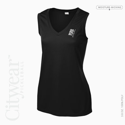 Women's V-Neck Sleeveless T-Shirt-GVL