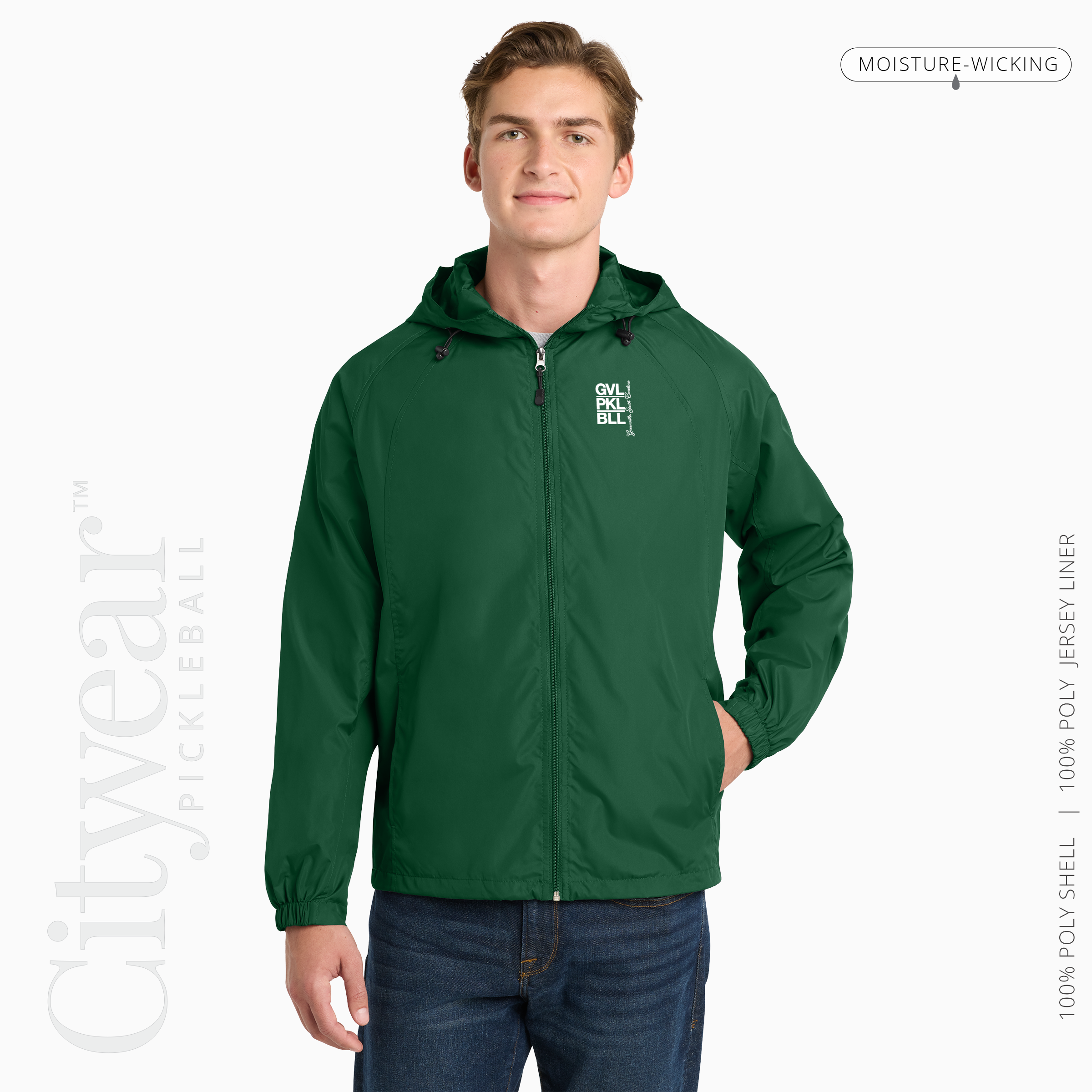 Men's Hooded Raglan Jacket-GVL