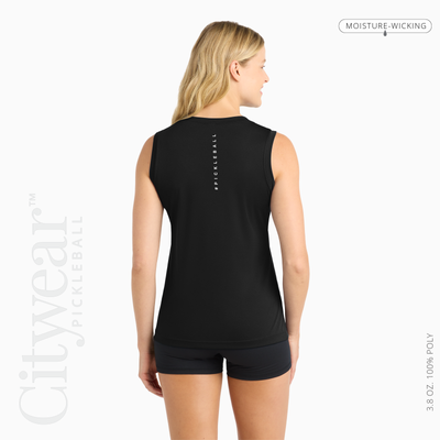 Women's V-Neck Sleeveless T-Shirt-GVL