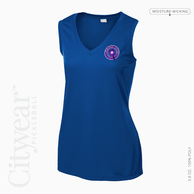 Women's V-Neck Sleeveless T-Shirt-MCPC