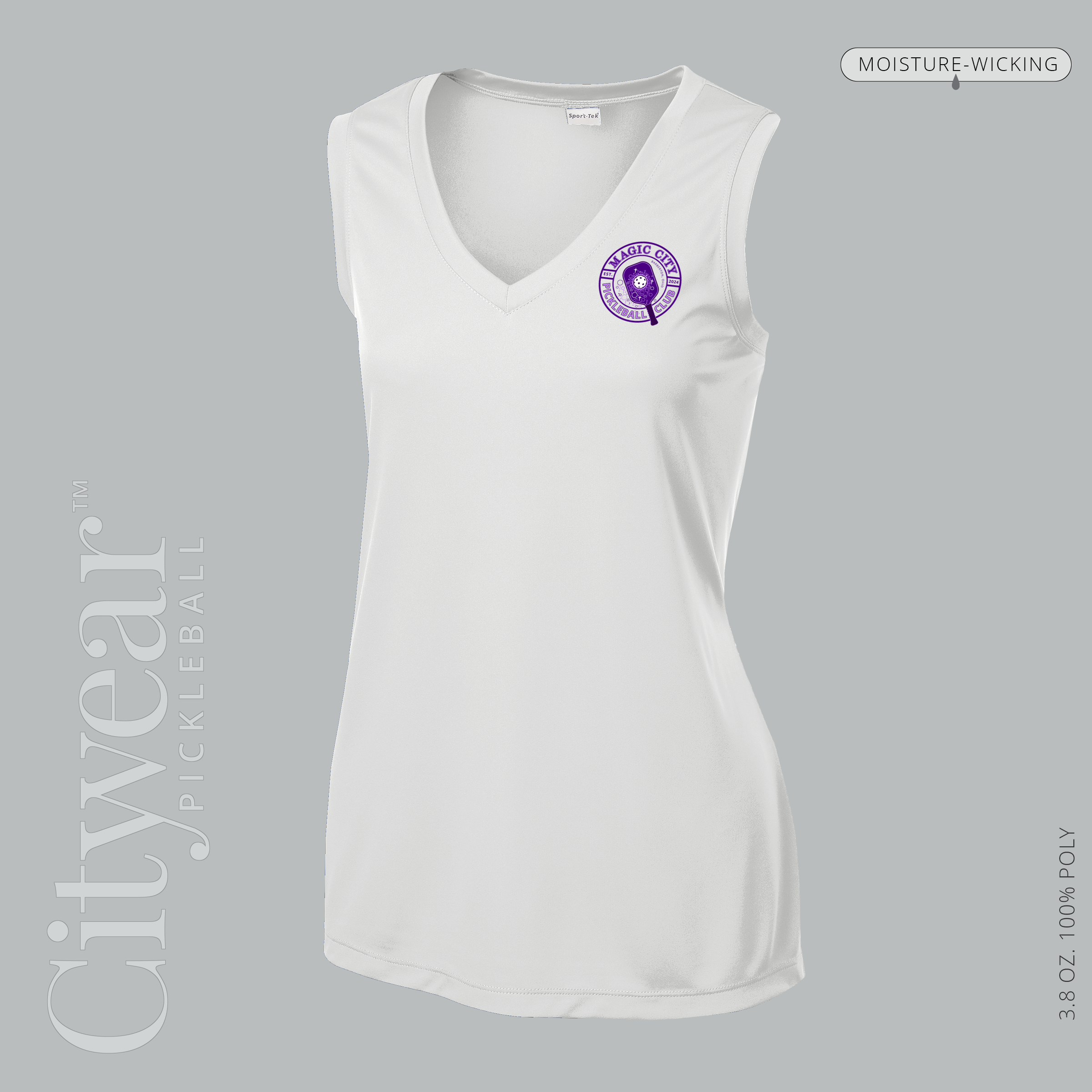 Women's V-Neck Sleeveless T-Shirt-MCPC