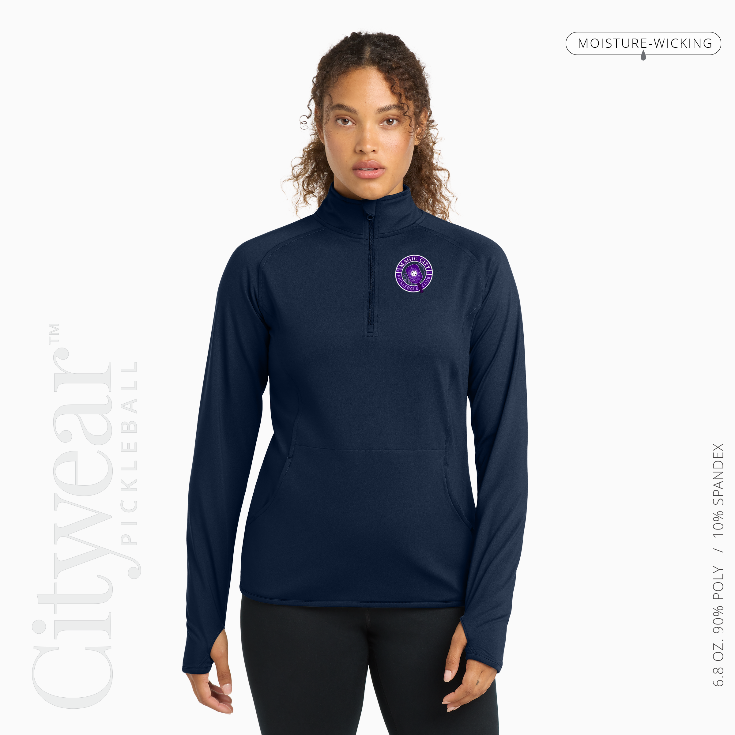 Women's Stretch Quarter-Zip Pullover-MCPC