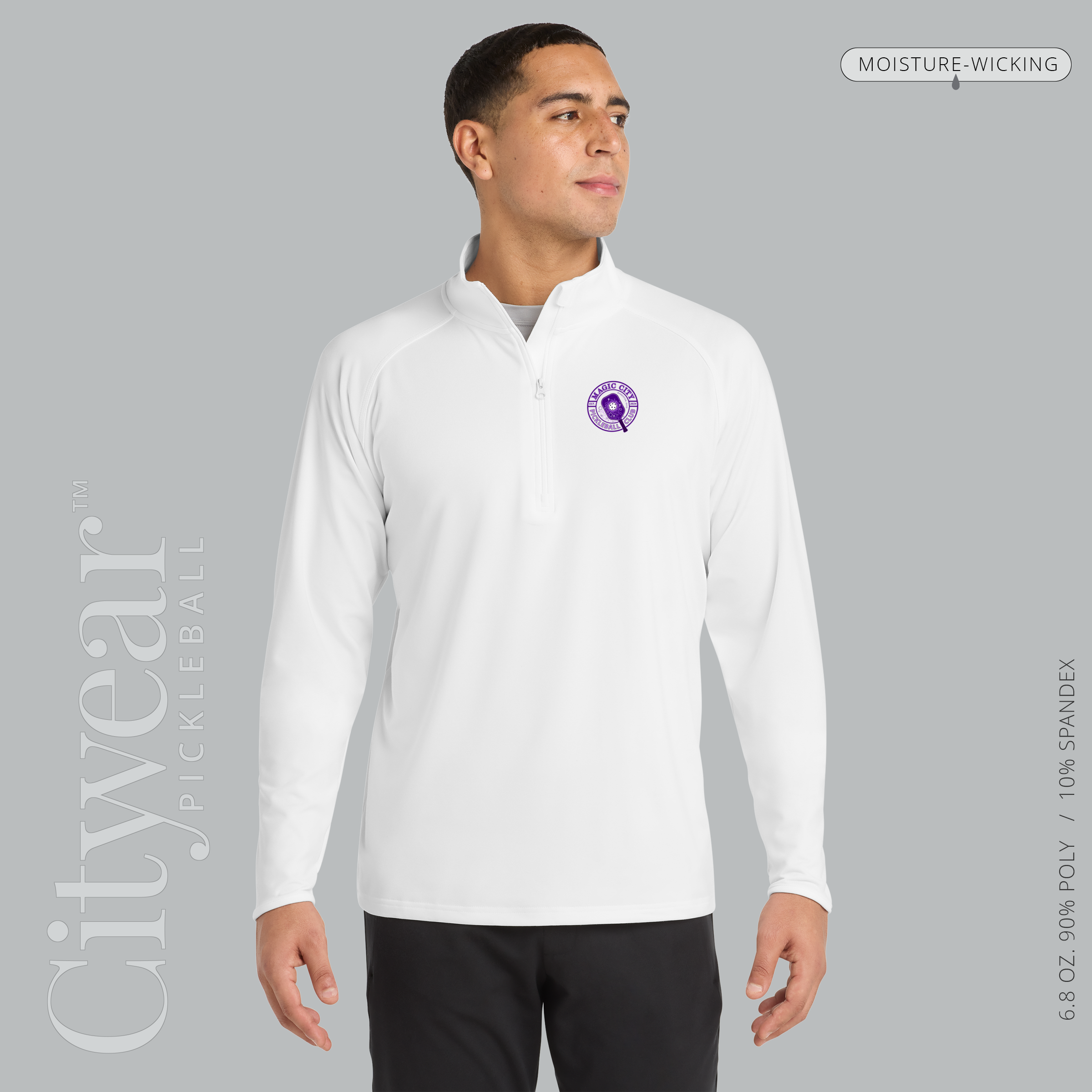 Men's Stretch Quarter-Zip Pullover-MCPC