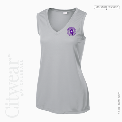 Women's V-Neck Sleeveless T-Shirt-MCPC