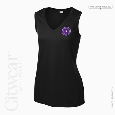 Women's V-Neck Sleeveless T-Shirt-MCPC