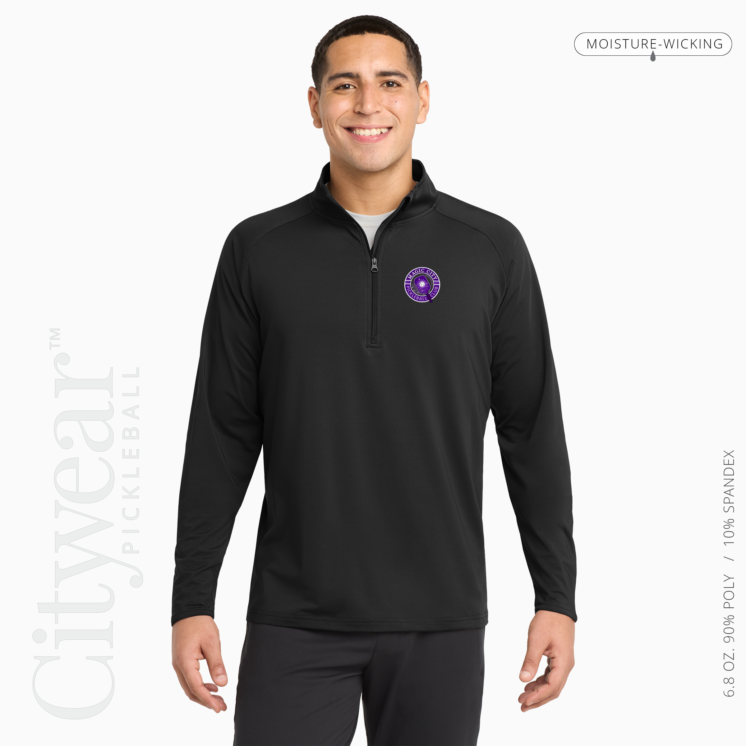 Men's Stretch Quarter-Zip Pullover-MCPC